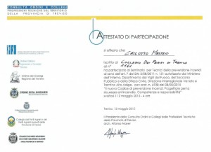 Attestato di partecipazione